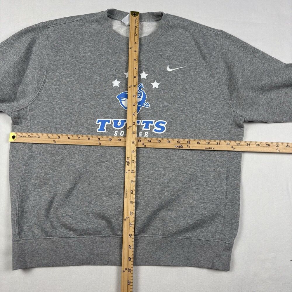Nike Sweatshirt Tufts University Jumbos Soccer Crewneck Mens L Gray Athleisure - Picture 6 of 6